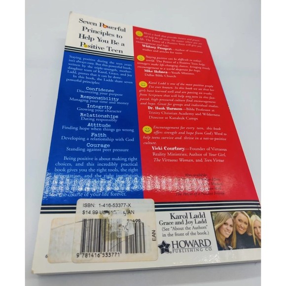 The Power of a Positive Teen by Ladd, Karol Paperback Devotional Book Teenager - Picture 2 of 8